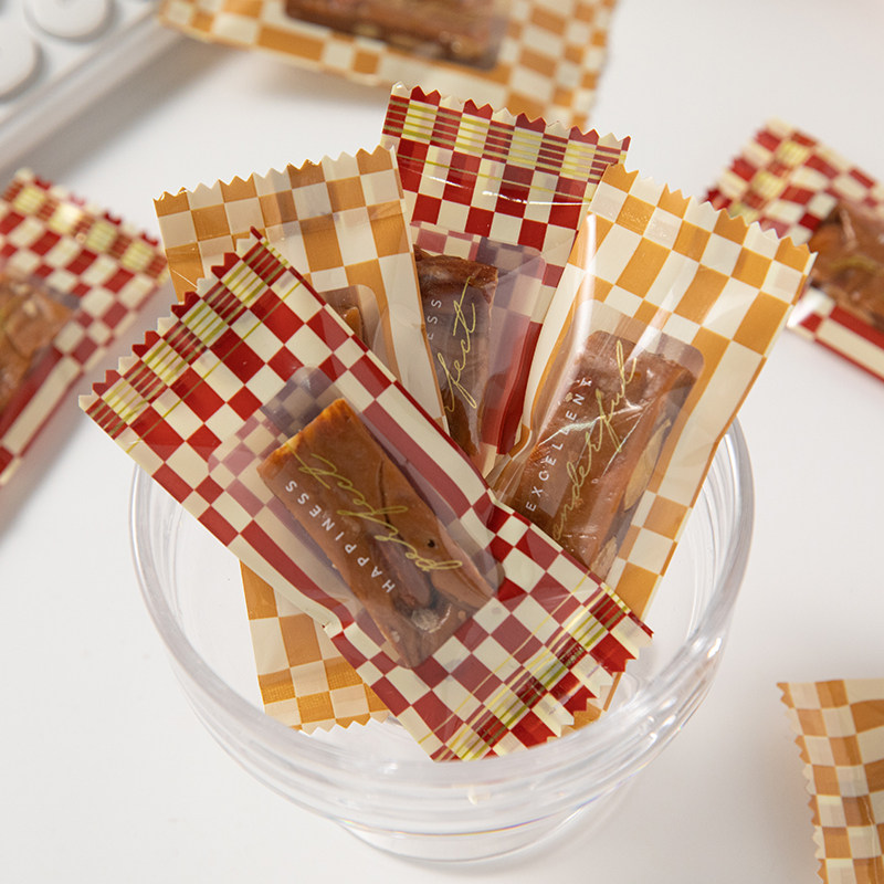 新款透明糖果包装袋烘焙太妃牛轧糖巧克力一次性加厚机封袋子