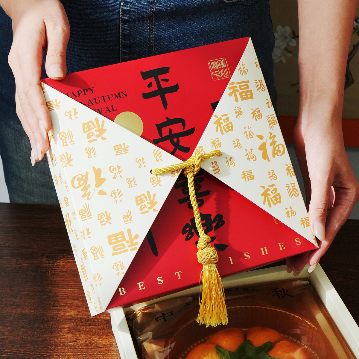 2025新款大月饼包装盒500克单个一斤装黄金高档中秋月饼礼盒空盒