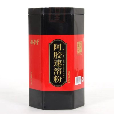 臻芳堂山东东阿特产阿胶速溶粉阿胶颗粒冲剂250g铁罐25袋装即速溶
