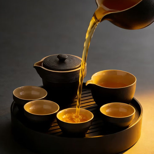 亚朵旅行功夫茶具茶盘一壶四杯