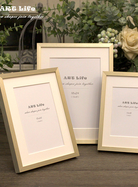 北欧新款简约现代铝合金相框照片玻璃香槟横竖摆挂56寸7寸8寸10寸
