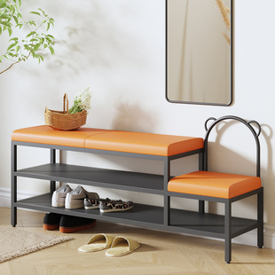 入户换鞋凳儿童凳家用门口可坐式轻奢铁艺创意鞋柜玄关穿鞋凳鞋凳