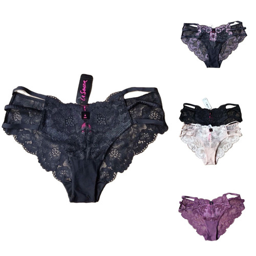 外贸单la女士镂空性感舒适 型透气蕾丝内裤现货 蕾丝女内裤 性感