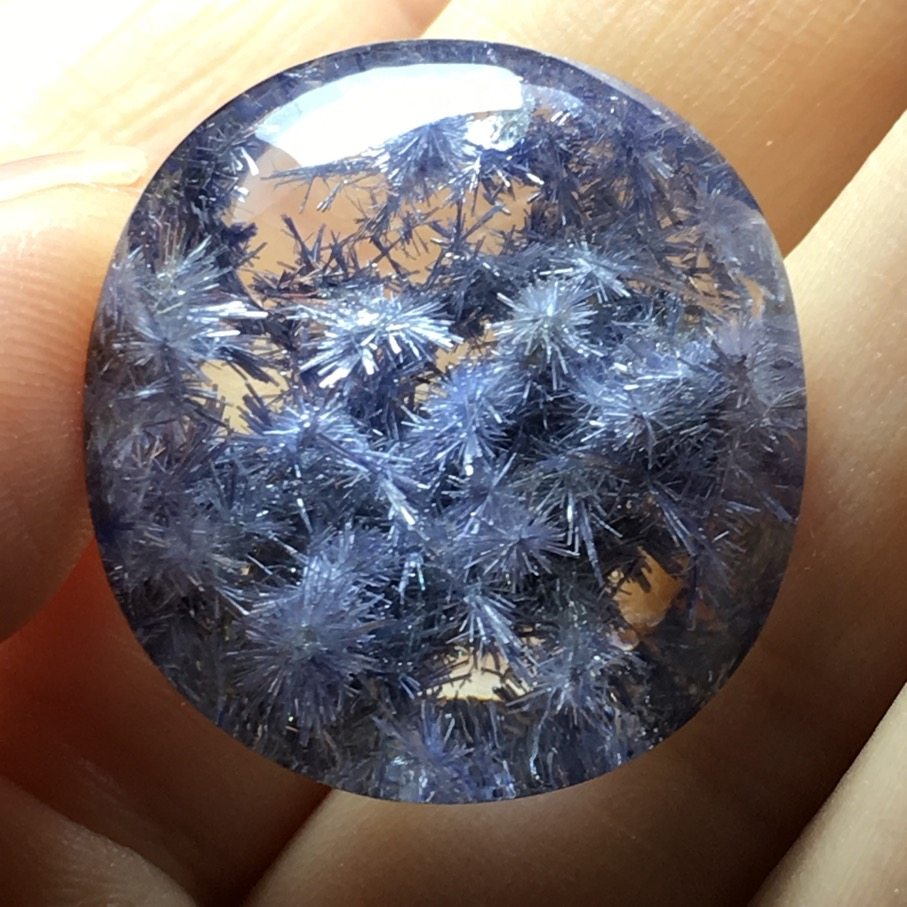 sh03吊坠 /挂坠 天然水晶  蓝发晶挂坠 蓝线石裸石 水晶 男女款