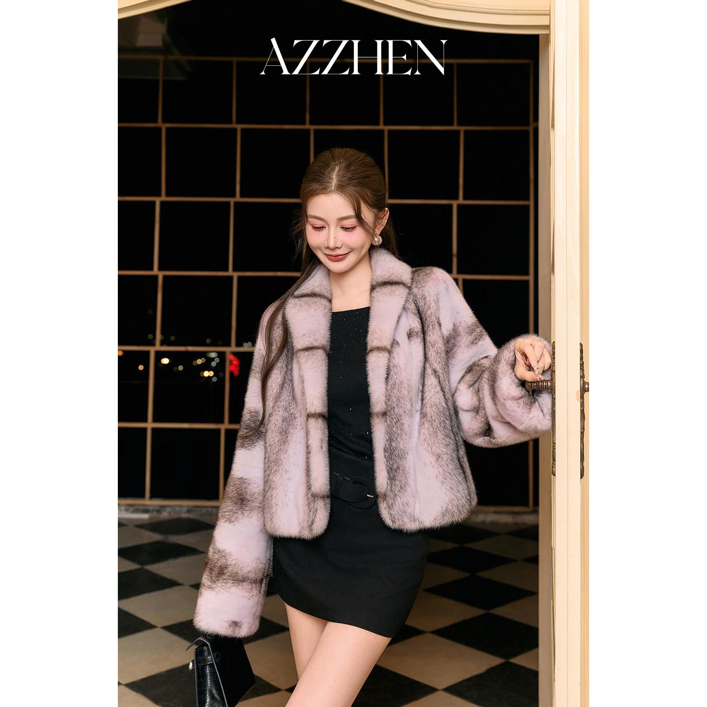 AZZHEN【梦中情貂】100%进口十字貂皮草外套冬季新款黑标系列,女装/女士精品,皮草,淘宝优惠券,粉丝福利购,淘宝优惠卷