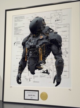 装饰画版画挂画钢铁侠黑素胚极简