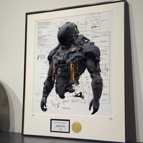 装饰画版画挂画钢铁侠黑素胚极简