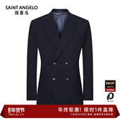 商场同款 商务正装 报喜鸟2025秋季 新款 男士 西服套装 双排扣西装