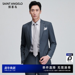 ONE系列 金羊毛抗皱西服结婚西装 报喜鸟新款 商务正装 西裤 男士