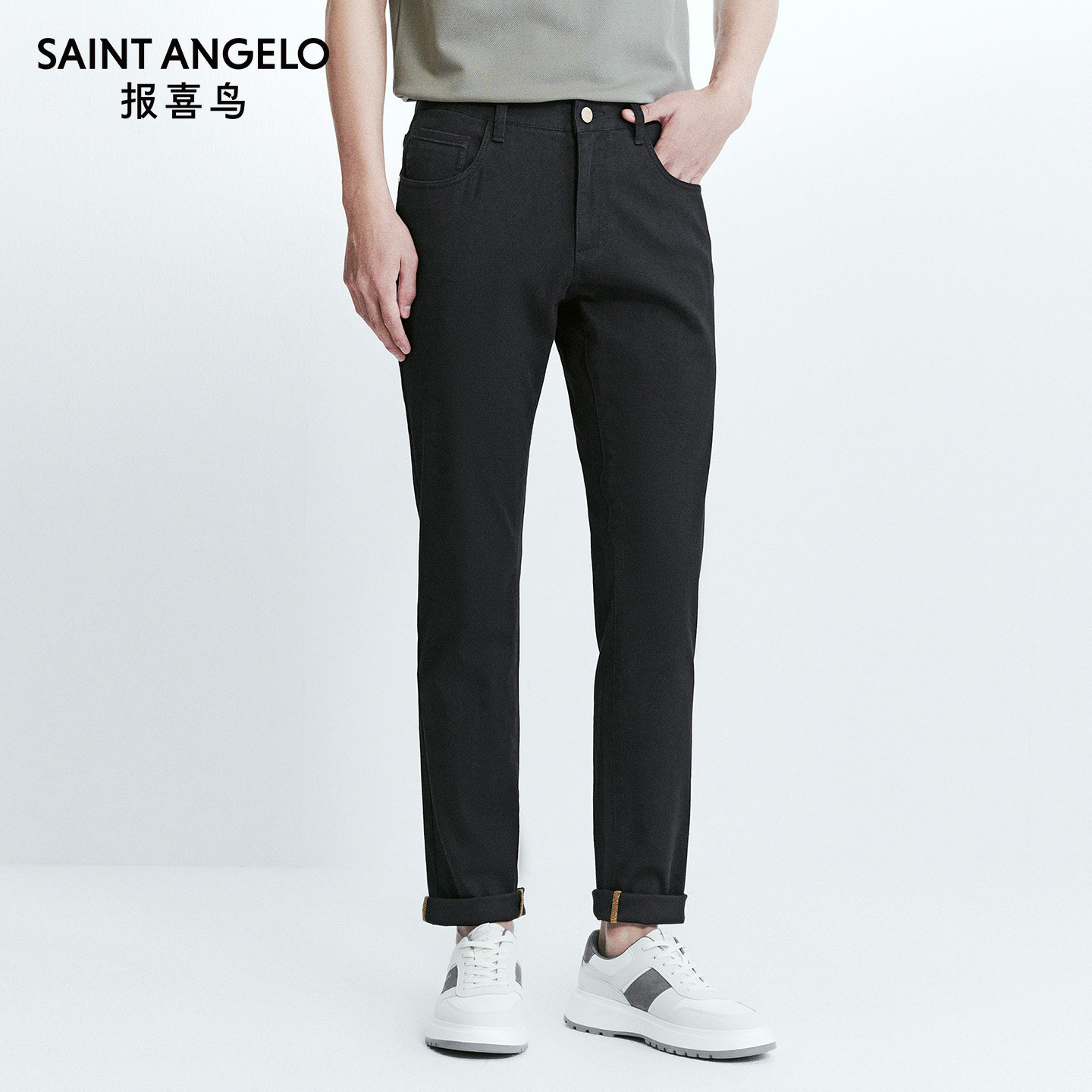 报喜鸟春季新款男商务休闲基础版牛仔裤直筒百搭黑色质感长裤子男,男装,牛仔裤,淘宝优惠券,粉丝福利购,淘宝优惠卷