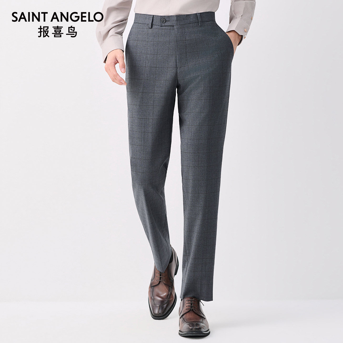 报喜鸟品牌春季新款男士时尚正装通勤羊毛西服裤子上班通勤西裤,男装,西裤,淘宝优惠券,粉丝福利购,淘宝优惠卷