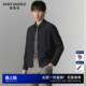 商务休闲纯色质感夹克上衣翻领舒适百搭外套男 男士 报喜鸟春季 新款