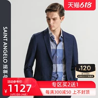 Baoxi Bird Men's Clothing Malls Тот же деловые мужчины повседневные клетчатые костюмы для похудения джентльменная куртка
