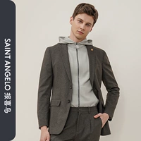 Bao xiyi Bird's Imported Fabric Men's Business Leisure Двойной костюм Top Top To Top одноразовый костюмы мужчин
