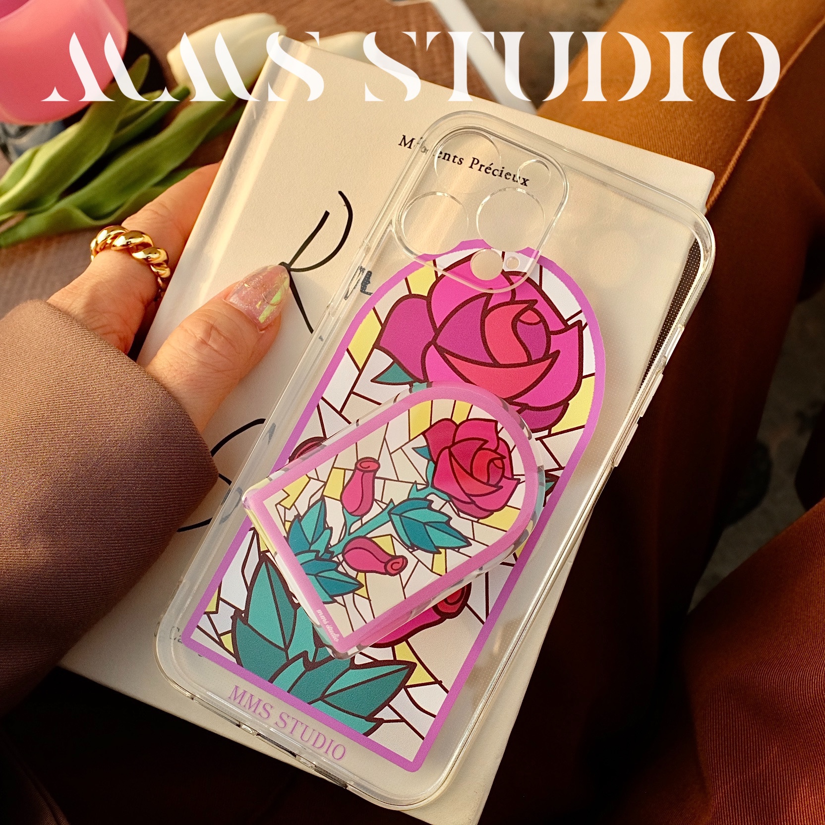 手机mms软壳复古玫瑰小众