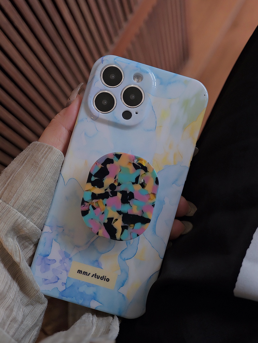 高级感imd手机壳水彩画iPhone15