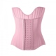 粉色性感大码 U型25骨腰夹束腰带乳胶腰封运动收腹带塑型塑身塑腰