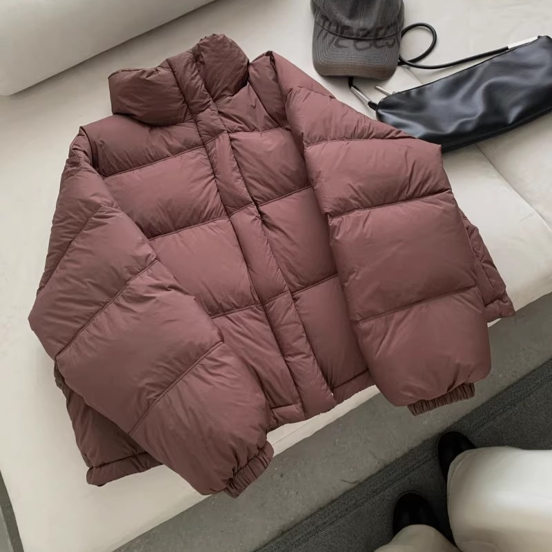 专柜品质2025冬季新款韩版90白鸭绒加厚羽绒服女短款百搭宽松外套