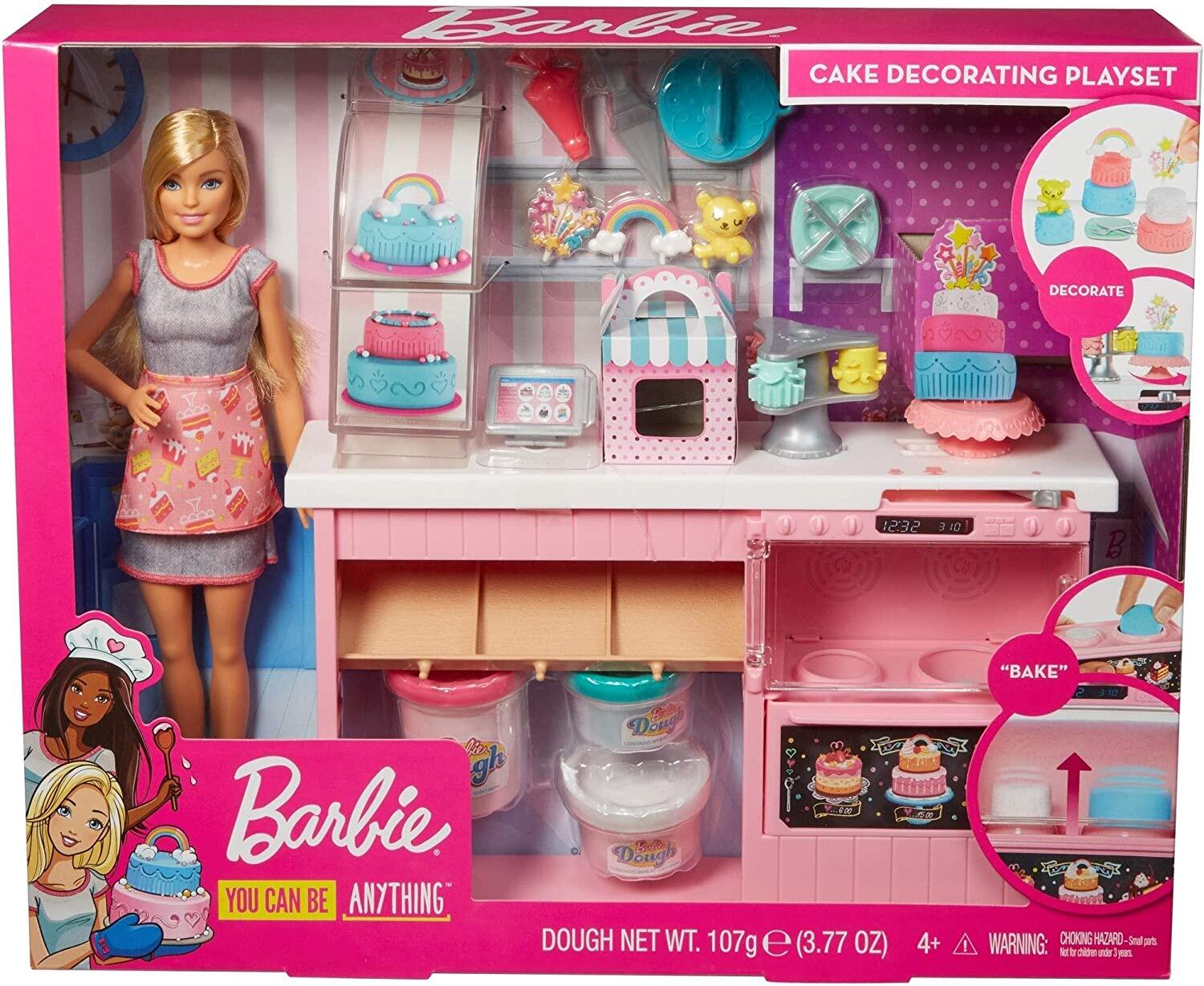 Barbie芭比娃娃蛋糕装饰玩过家家玩具