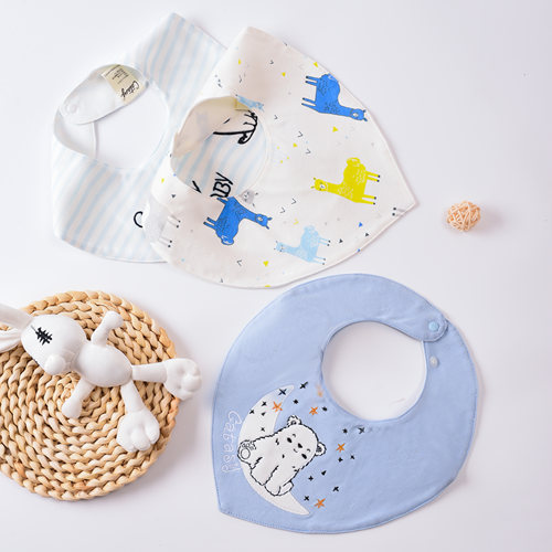 婴幼儿纯棉口水巾，TPU防水涂层