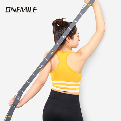 一英里数字分段弹力带普拉提舞蹈瑜伽伸展拉力带
