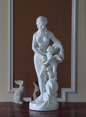 女神家居工树脂浮雕楼梯酒柜摆件