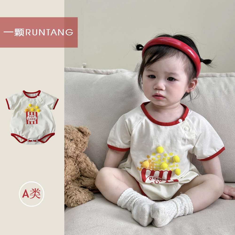 可爱超萌连体衣婴儿夏款哈衣爬服