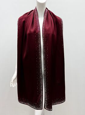 喜妈妈婚宴烫钻高贵长款醋酸披肩