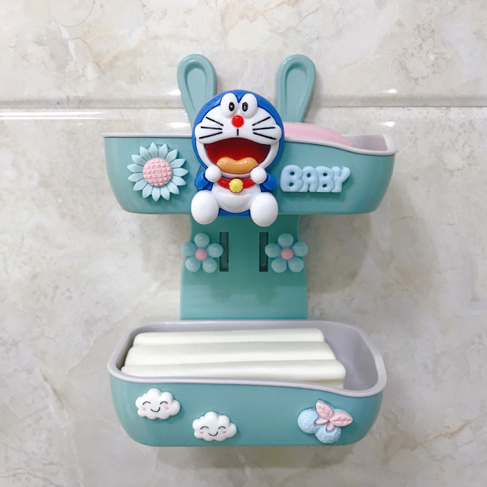 创意卡通双层沥水皂盒吸壁壁挂式卫生间免打孔大号洗衣香皂肥皂架,家庭/个人清洁工具,皂盒,淘宝优惠券,粉丝福利购,淘宝优惠卷