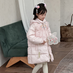 韦氏【设计师款】2025新女童宝宝儿童羽绒服白鸭绒中国风时尚款