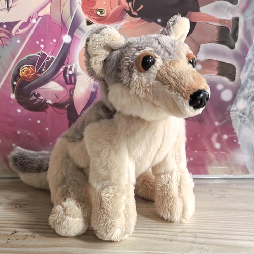 意大利外贸原单~仿真动物 灰狼 野狼 小狼毛绒玩具公仔布娃娃玩偶