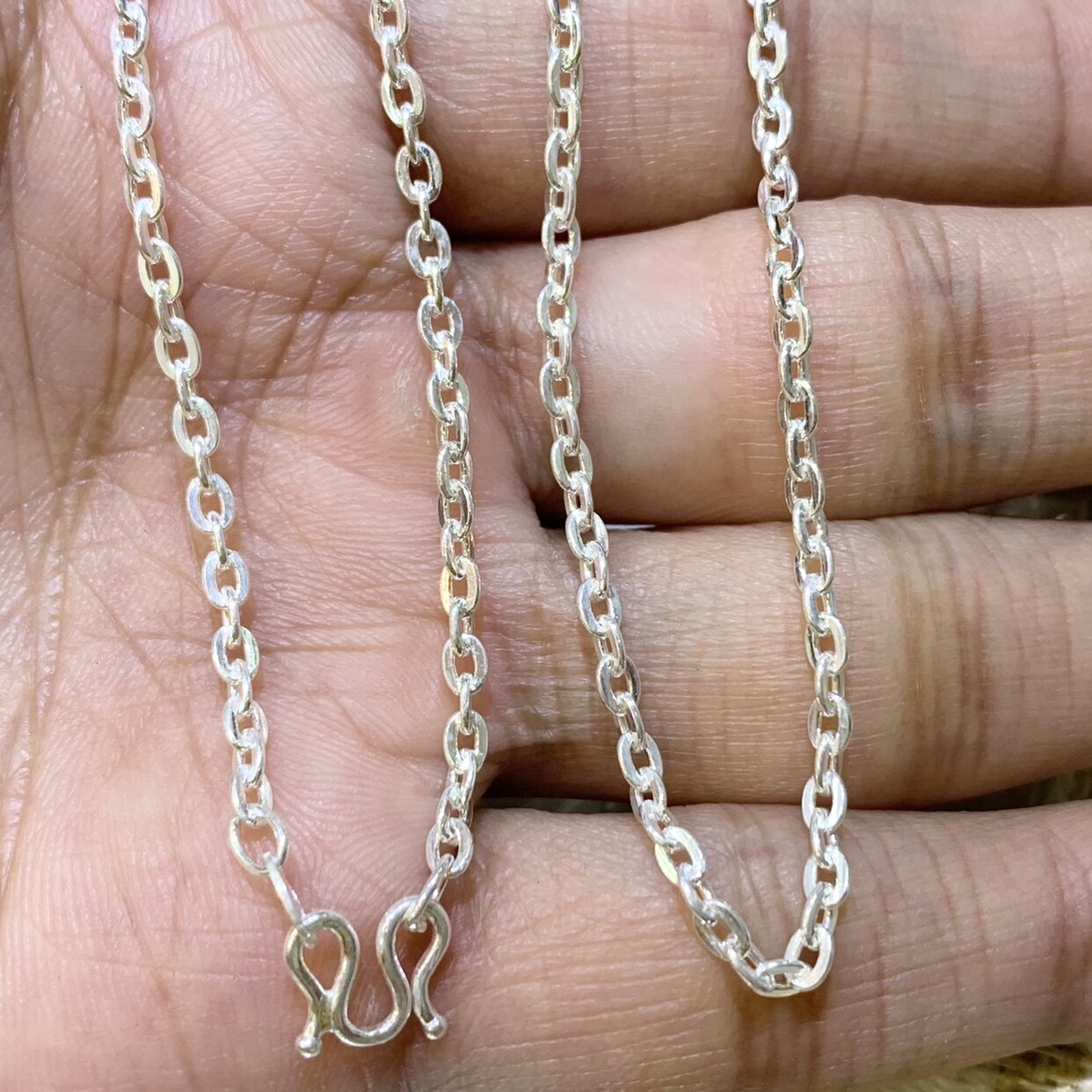 s990足银999纯银项链铜钱款银链女式圆十字0字项链送女友简单好看