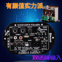 双话筒大功率12V24V220V蓝牙功放板低音炮功放板音箱主板车载家用