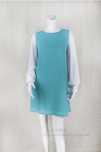 100元 ZOKO倬可儿 清新长袖 宽松A字型梭织女春秋连衣裙L1131 2件