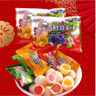 林食佳吉时豆438g袋装混合什锦水果味夹心软糖节日年货送礼糖果