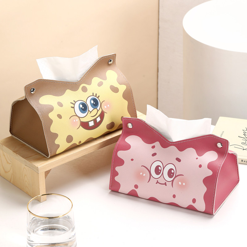 海绵宝宝可爱家用纸巾盒高颜值防水抽纸盒宿舍车载客厅卡通纸巾盒,收纳整理,纸巾盒,淘宝优惠券,粉丝福利购,淘宝优惠卷