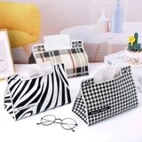 Nordic INS тканевая коробка Home -High -Легкая роскошная гостиная спальня Qianbird Grid Puping Laper Box Ресторанная бумага для перевозчики бумага для перевозки бумаги для перевозки перевозка автомобиля.