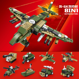 飞机积木2025新款小学生男孩拼装玩具6岁以上拼图二战坦克系列8岁