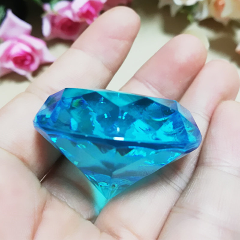 大号无孔钻石儿童彩色宝石玩具小孩过家家宝藏亚克力圆钻柜台摆件