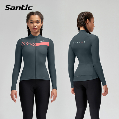 Santic森地客 女士秋冬抓绒骑行服自行车防风骑行外套阿萨12-22度