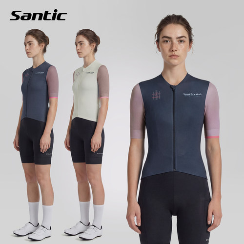 Santic森地客骑行服短袖女瑞亚Raya公路车防晒透气骑行服上衣