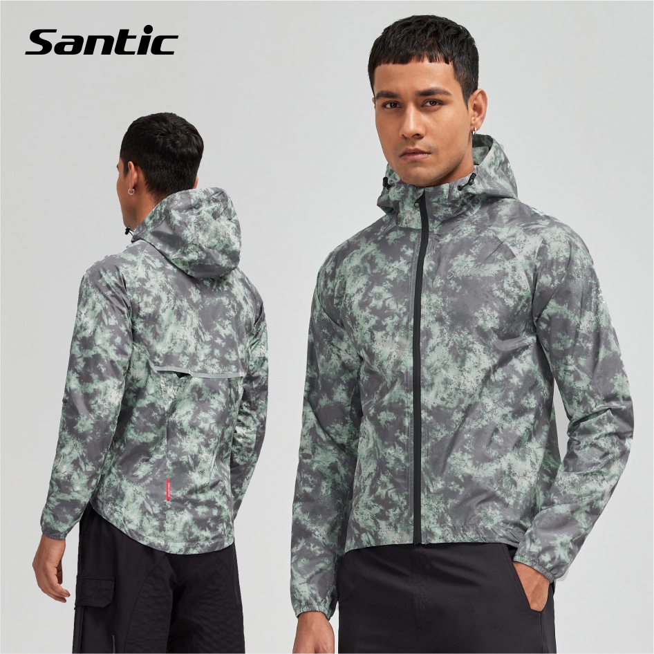 Santic森地客反光安全骑行雨衣自行车轻薄防水骑行服雨衣男女款