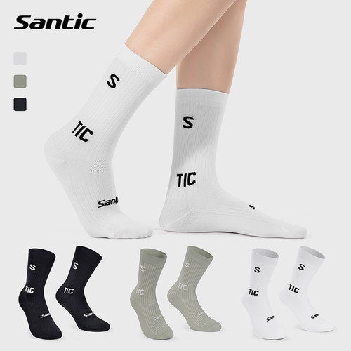Santic森地客中筒骑行袜男女