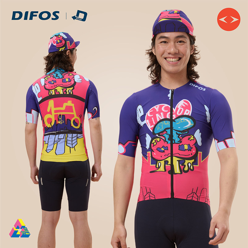 森地客DIFOS骑行背带短裤套装春夏公路自行车骑行服短袖套装哈林