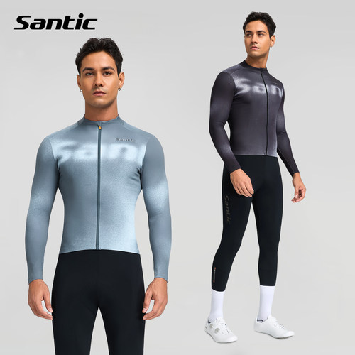 Santic森地客秋冬抓绒长袖骑行服男士新款自行车保暖骑行外套星域