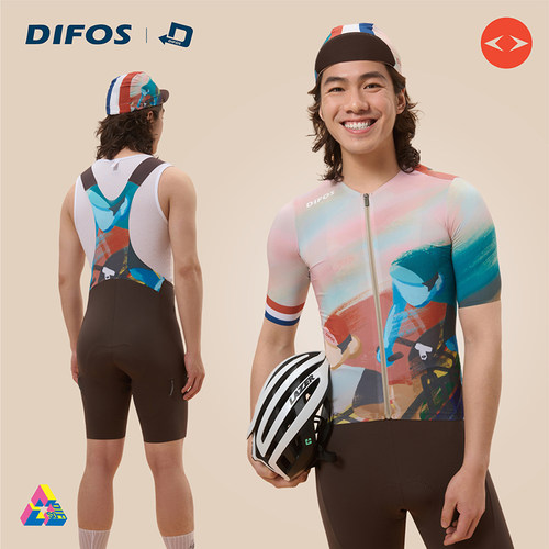森地客DIFOS背带短袖套装男士春夏公路山地自行车骑行服短袖套装