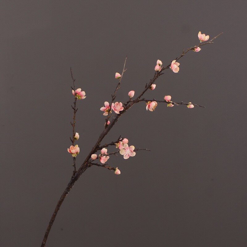 新中式仿真花梅花复古青花陶瓷花瓶家居高级感花艺客厅装饰摆件