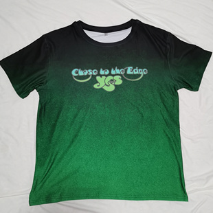 the edge 摇滚周边 绿色渐变 yes乐队短袖 莫代尔速干 T恤close