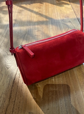 羊皮绒笔袋包 小枕头包 90S小斜挎包单肩包腋下包 反绒毛麂皮包包