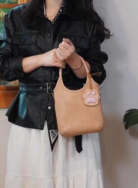 mbox小背心包 手提包 植鞣牛皮包包 时尚百搭小众简约女包夏季